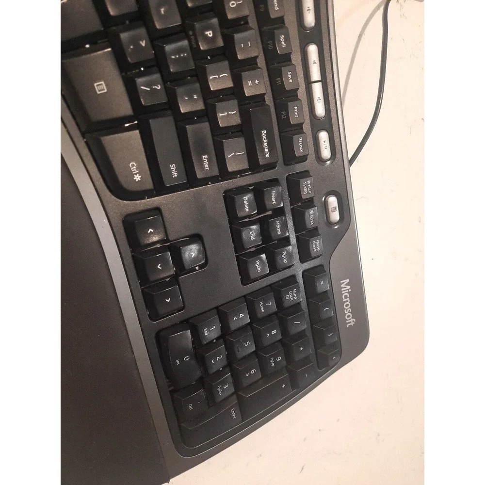 Microsoft Keyboard 4000 v1.0 Natural Ergonomic KU-0462 USB Wired Tested